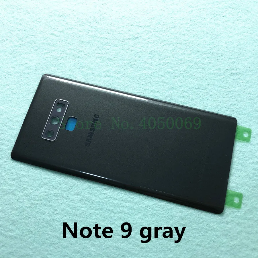 SAMSUNG Galaxy Note 9 N960 SM-N960F Note 8 N950 SM-N950F Стекло задняя Батарея Корпус ремонт на домашнию Дверь чехол Замена - Цвет: Note 9 gray