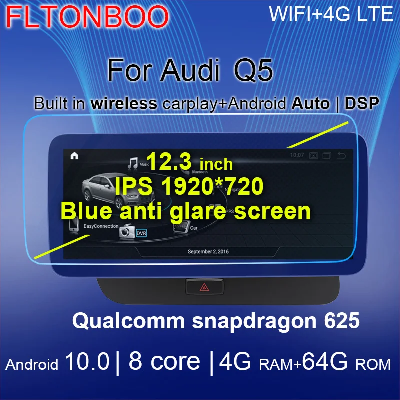 Автомобильный Gps-навигатор IPS DSP Android biult-in беспроводной Carplay подходит для Audi Q5 2009