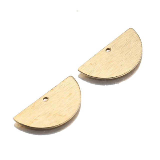 raw brass moon charms for DIY jewelry making