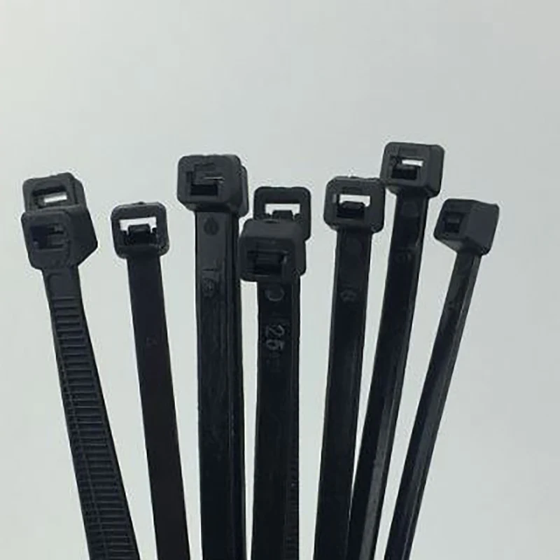 Самоблокирующийся пластиковый нейлоновый хомут 100 шт. черный 4x150 для кабеля