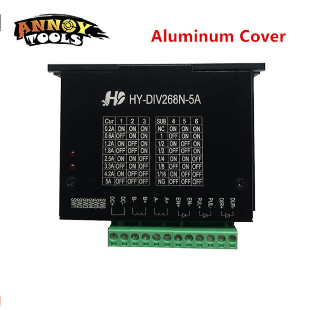 

High Quality CNC Single Axis TB6600 HY-DIV268N-5A 12-48V 0.2-5A Two Phase Hybrid Stepper Motor Driver Controller
