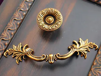 

3.75'' Vintage Drawer Pulls Handles Drop Pulls Bail Ring Antique Bronze Door Knocker Kitchen Cabinet Knob Pull Handle Hardware