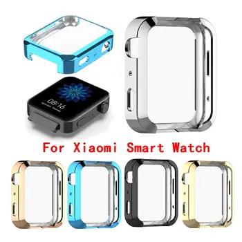 

Ultra-Slim Electroplate Transparent TPU Soft Case Cover for Xiaomi mi Smart Watch Accessories Protector Frame For Xiao mi Watch