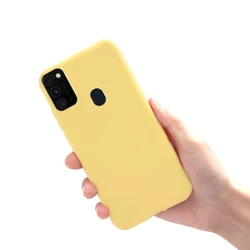 Candy Color Silicone Ultra Soft Slim Protective Shell - Bumper Case for Galaxy M30 (Yellow)