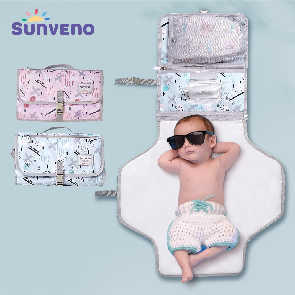 Sunveno 赤ちゃんのための交換マット ポータブル 折りたたみ式 洗える 防水マットレス 変更マット 再利用可能なトラベルパッドおむつ オムツ替え パッド カバー Aliexpress