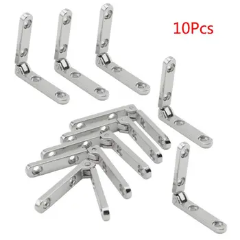 

10Pcs/Bag 90 Degree Hinges Zinc Alloy Spring Hinge for Wooden Box Jewellery Case