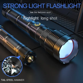 

USB Rechargeable LED Portable Lamp 5-Mode Flashlight Torch Zoomable Light