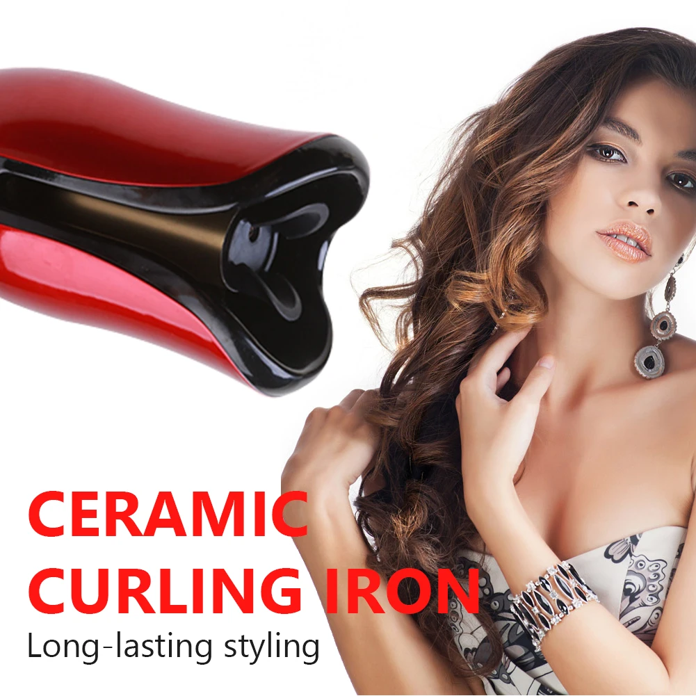Electric Ceramic Hair Curler Iron Styling Curling Wand Tool Auto Air Spin Curl Ceramic Curling Iron 360° Rotating Professional