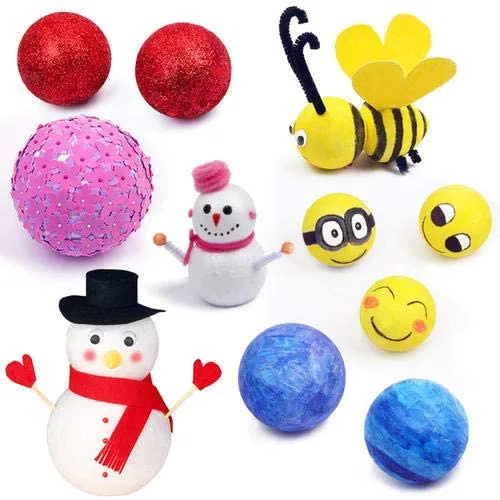 130 Pack Craft Foam Balls, 7 Sizes Including 1-4 Inch, Polystyrene Smooth  Round Balls, Foam Balls For Arts And Crafts - AliExpress