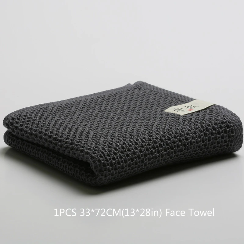 33 -72CM-Dark blue Мягкие полотенца для лица, хлопковое Большое пляжное полотенце для взрослых, набор полотенец для ванной/волос, полотенца для лица в азиатском стиле Дзен 33*72 см 70*140 - Цвет: 33 -72CM-Dark blue