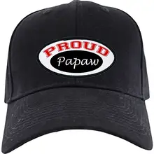 Proud Papaw(черный и красный) Черная кепка бейсболка, новинка Черная кепка