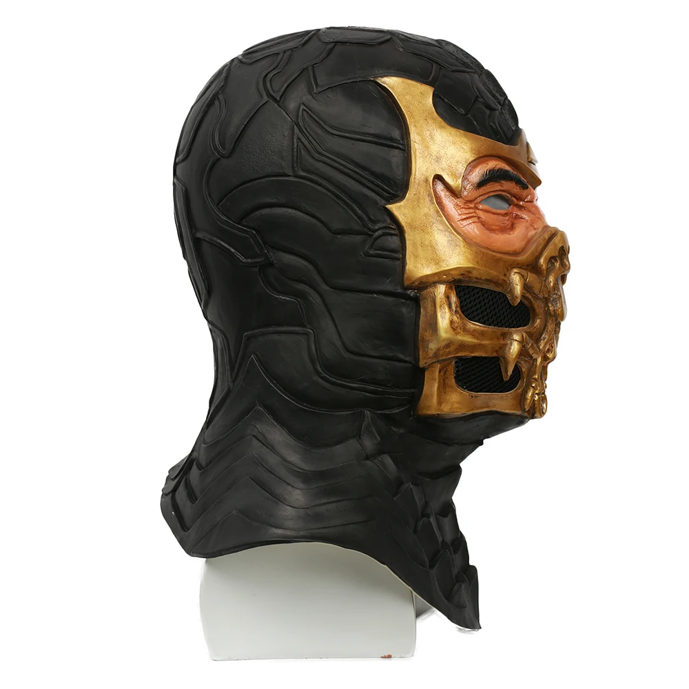 XCOSER mmoral Kombat 9 маска скорпиона игра косплей аксессуары головной шлем Хэллоуин аксессуары к костюму для Косплей Маска на все лицо