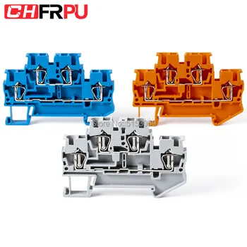 

10Pcs STTB2.5 Din Rail Double-layer Spring Terminal Block Contact Tension Spring Terminal Block Return Pull Type Connectors