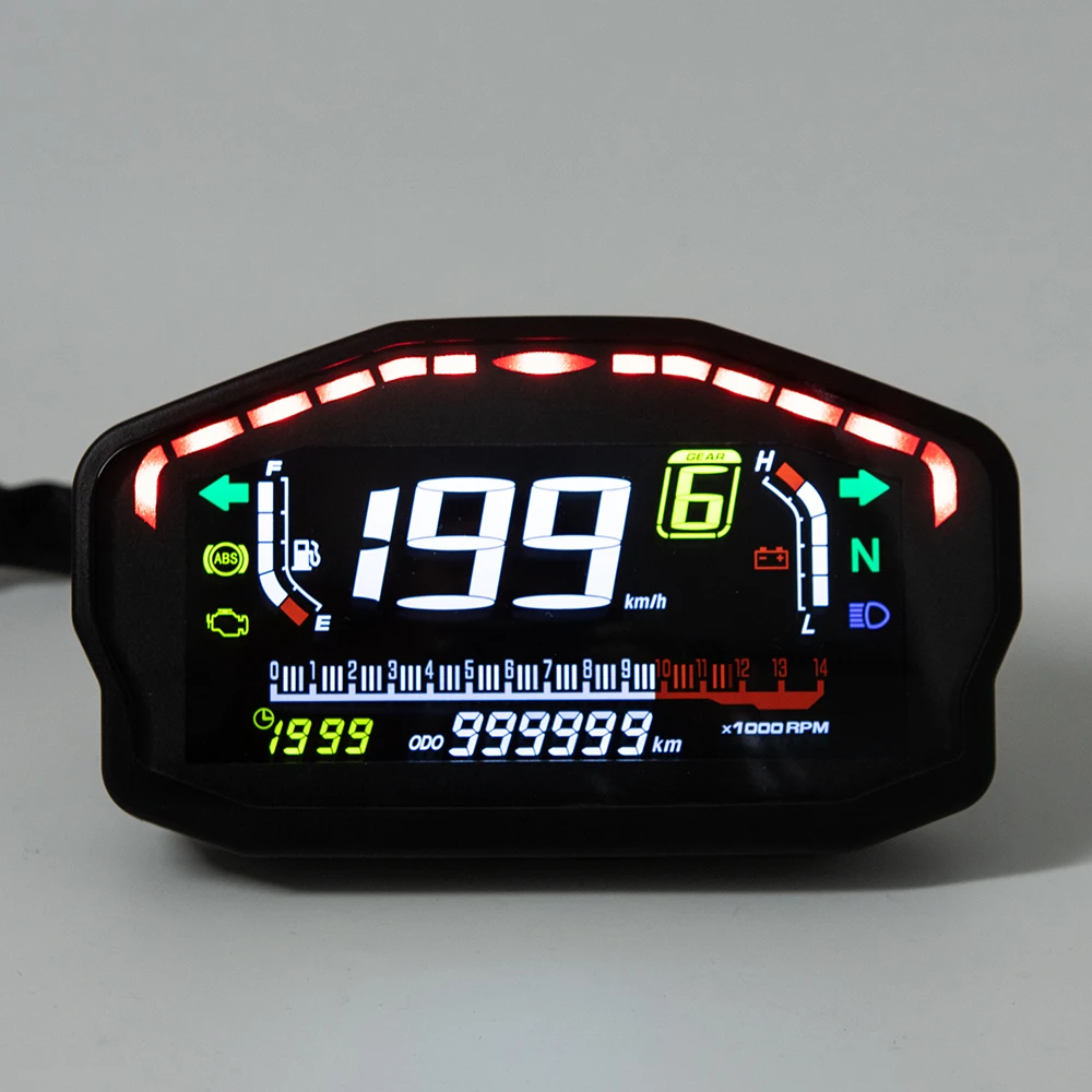 UniversalMotorcycleLEDLCDSpeedometerDigitalOdometerBacklightFor124CylindersForBMW