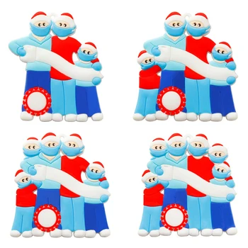 

10PCS 2020 Personalized Christmas Ornament Quarantine Suvivor Family Stay-Together X'mas Hanging Pendants Party Decoration Gifts
