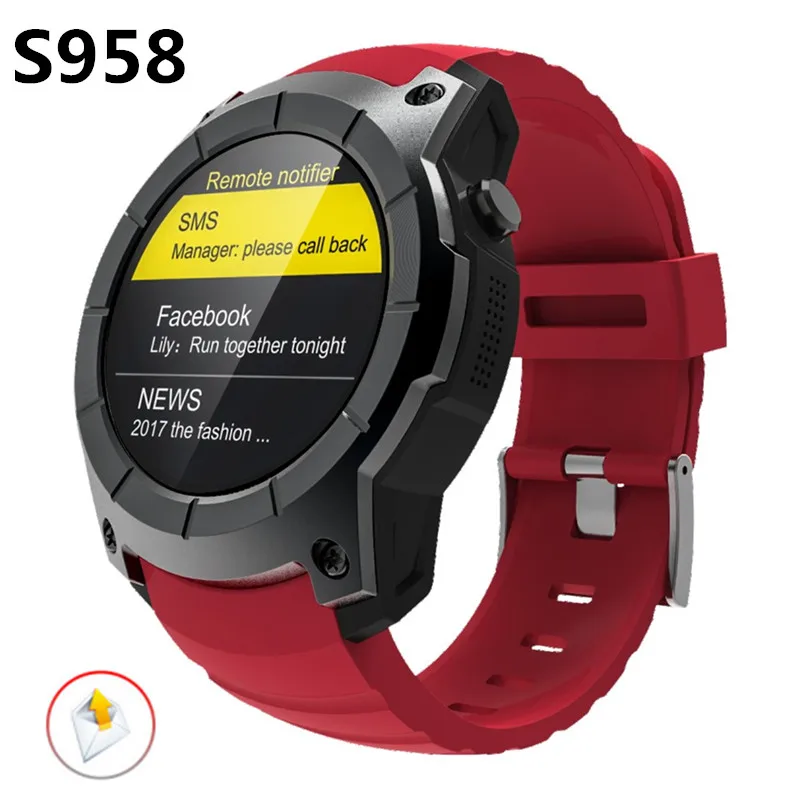

S958 Smart Watch Fitness Tracker Heart Rate Monitor Air Pressure Call smart watch Waterproof Support SIM TF Card Android