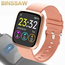 BINSSAW  WSmart Watche omen s Heart Rate Fitness Tracker IP67 Waterproof Sport Smart Wristband Men Color Screen Alarm Bracelets