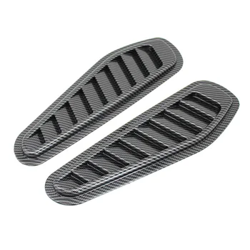 

In durable Auto parts ABS plastic 2*Universal Car Decorative Air Flow Intake Hood Scoop Vent Bonnet Cover Sticker in hot sale