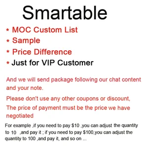 Smartable MOC Custom List /Sample /Price difference Link Building Block Parts Toys Just for VIP Customer