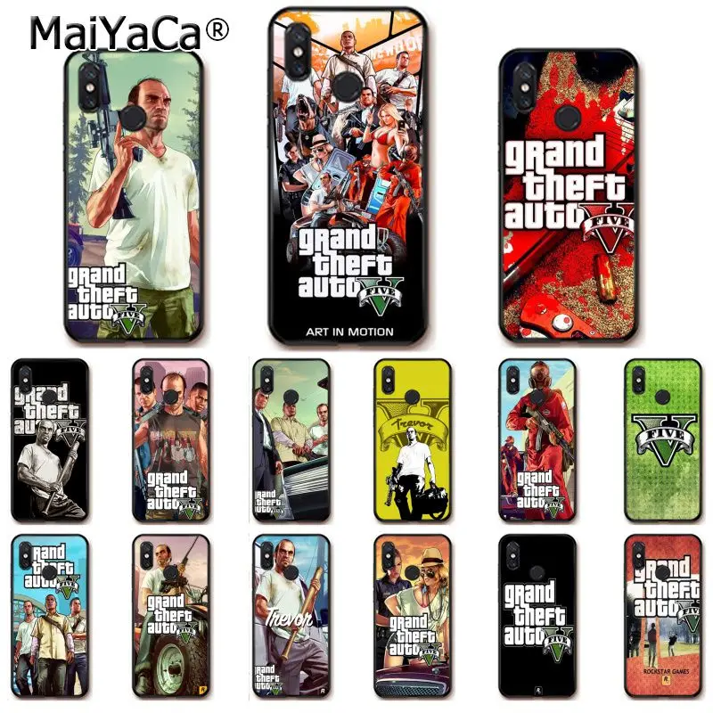 MaiYaCa Gta 5 Grand Theft Auto V чехол для телефона Xiaomi mi5 6 A1 A2 Lite Mi9 9SE mi8lite F1 Mix2 2S Max2 3 | Мобильные