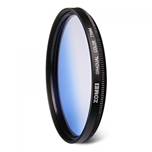 Gradient blue ZOMEI градиентный цветной фильтр 52 55 58 62 67 72 77 82 мм(красный синий оранжевый серый) градиентный для Nikon Canon SLR объектив камеры - Цвет: Gradient blue