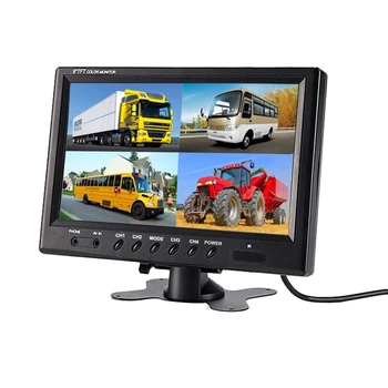 

NEW-9 Inch Car Tft Lcd Quad Display Monitor Protection Monitor Display 4 Way Connection Reversing Video Display