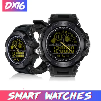 

DX16 5ATM Waterproof Smart Watch Men 12 Months Standby Sport Smart Watch Record Call Reminder Alarm Passometer Smartwatch