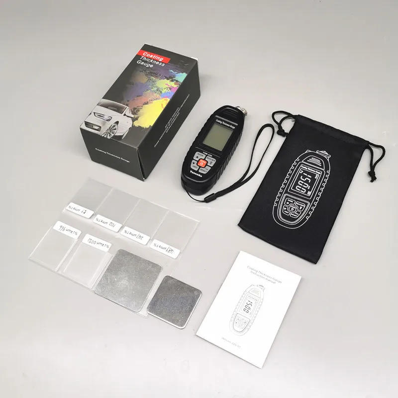 Yunombo-car Paint Espessura Gauge Film Coating Meter Espessura Tester com Lanterna Led e Função zn Novo Ynb220 - Image 3