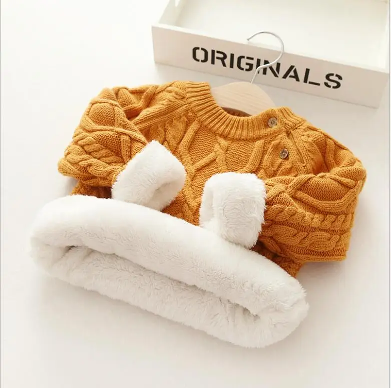 Милый осенне-зимний свитер для мальчиков и девочек, новинка года, детские свитера, одежда, детский вязаный кардиган, плотные теплые свитера, верхняя одежда