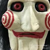 Movie Saw Chainsaw Massacre Jigsaw Puppet Masks with Wig Hair Latex Creepy Halloween Horror Scary mask Unisex Party Cosplay Prop ► Photo 3/4