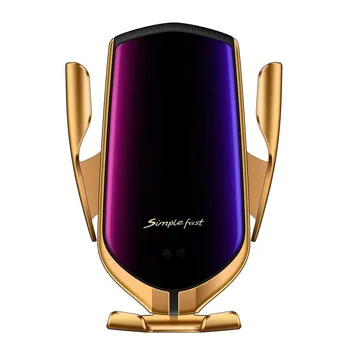 

2020 New Hot Automatic Clamping Smart IR Sensor Car Mount Wireless Charger Holder Car Wireless Charger With Data Line #Ger