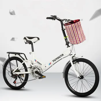 

Foldable bicycle 20 Inches Easy folding portable double brake Single Variable speed Mini Small bike Lightweight Travel Fahrrad#4