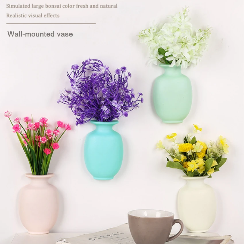 

Hanging vase silicone vase with refrigerator glass No trace of magical rubber stickers on the wall magic wall