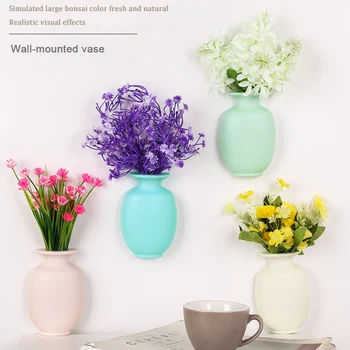 

Hanging vase silicone vase with refrigerator glass No trace of magical rubber stickers on the wall magic wall
