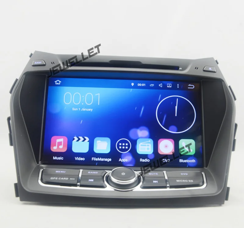Octa core IPS screen Android 9.0 Car DVD GPS radio Navigation for Hyundai ix45 santa fe 2013-2017 with 4G/Wifi DVR OBD 1080P