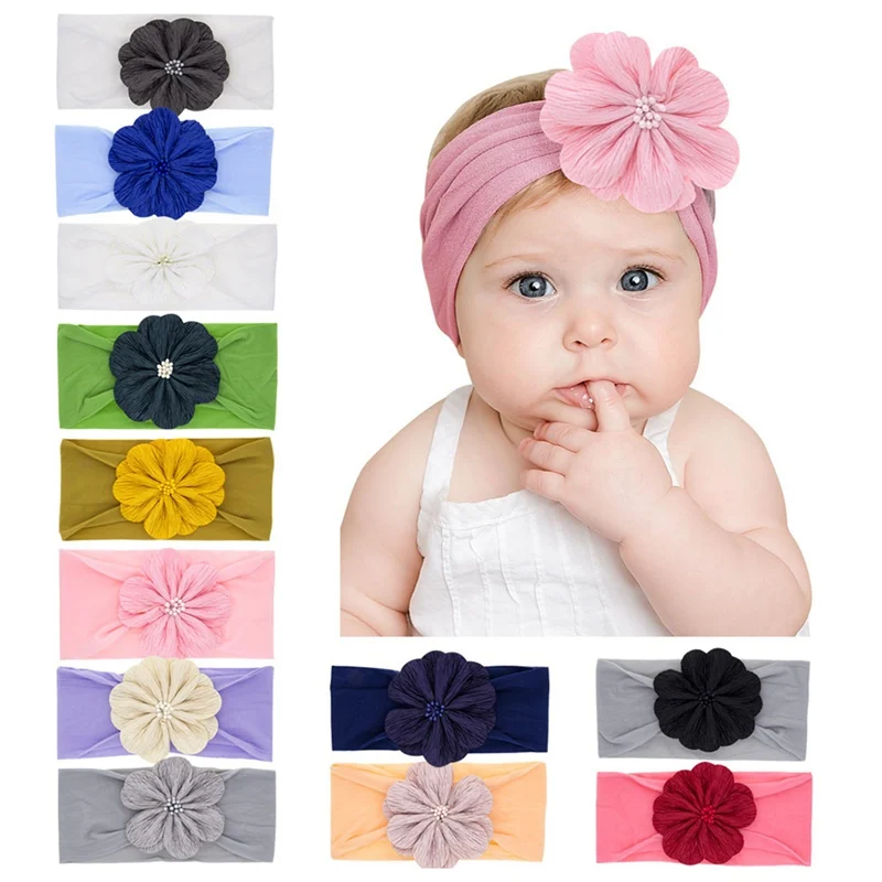 

Baby Girl Headband Newborn Hairband Infant Baby Things For Hair Band Girl Accessories Fashion Big Flower Head Wraps