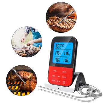 

Wireless Digital Barbecue Thermometer Kitchen Oven Meat Food Thermometer Waterproof Dual Probe Alarm Thermometer Cooking Tool