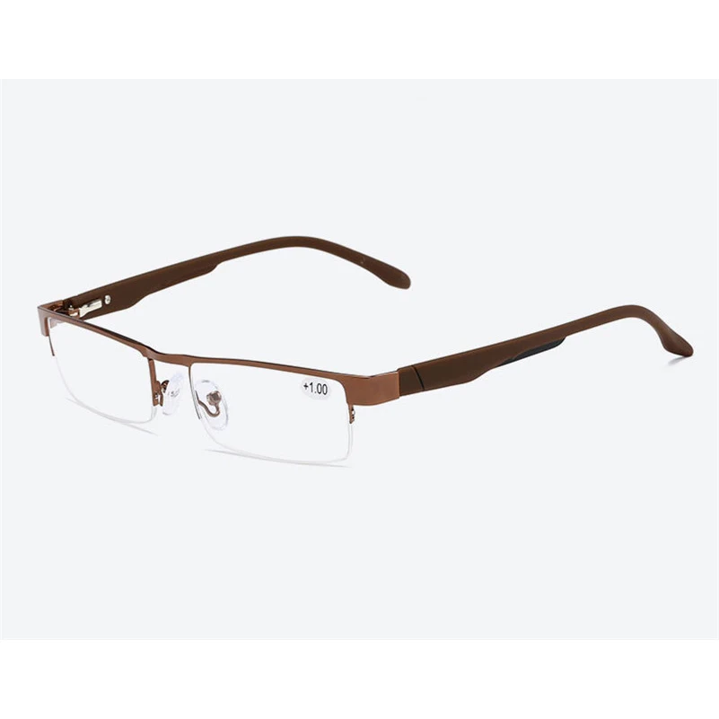 Brown frame Новинка, Анти-усталость, компьютерные очки для чтения, для мужчин и женщин, полуоправа, удобные очки для близорукости, дальнозоркости, для мужчин, женщин, леди S3 - Цвет оправы: Brown frame