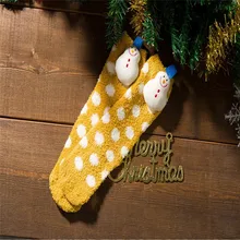 Домашние мягкие носки-тапочки для женщин и девочек пушистые теплые рождественские носки бархатные носки кораллового цвета с героями мультфильмов для принцесс, подарки на день рождения