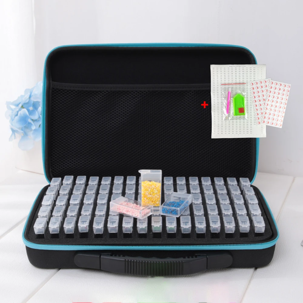 20/40/80 Grids boxs diamond painting Tools Storage box Diamond Embroidery Accessories mosaic Carry Case Container Hand Bag
