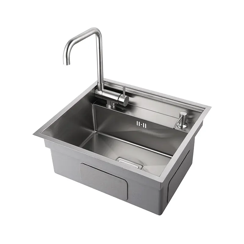 Concealed Large Gunmetal Single Bowl Sink - Image 4