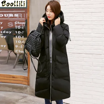 

Boollili Women Winter Parka 2020 Warm Hooded Ladies Coats Padded Women's Jackets Solid Coat Female Casaco Inverno Feminino