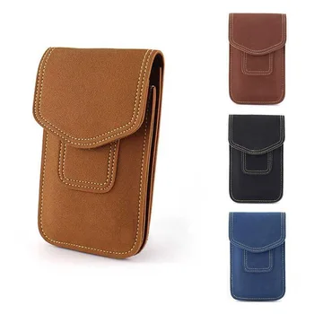 

2020 New Casual Mobile Phone Bag Waist Packs Pouch for Men Male Holster Rivet Waist Bag With Belt Cover Purse Clutch Package Bag