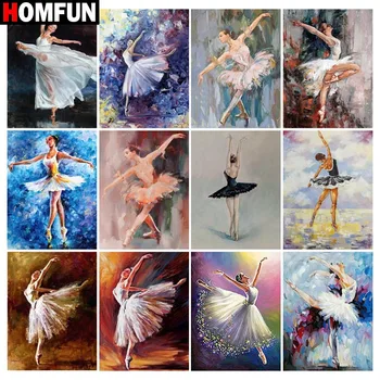 

HOMFUN Diamond Painting Full Square/Round Drill 5D DIY "Girl ballet dance" Daimond Embroidery Rhinestone Cross Stitch Decor