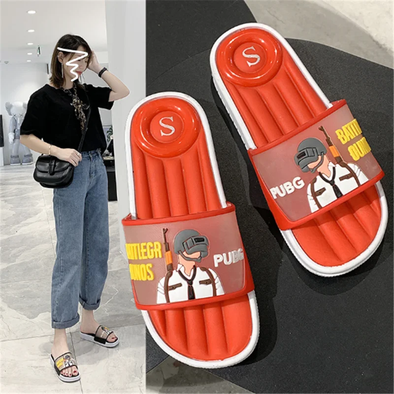 

Fashion Slippers Summer Woman Slides Anime Beach Sandals Jedi Survival Print Outdoor Flip-flops Flat Comfortable Non-slip Shoes