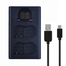 Chargeur de batterie USB à double écran LCD EN-EL15a MH-25a, Compatible avec les appareils photo Nikon Z6 Z7 1V1 D800 D850 D810E D810A D810 D800E D800