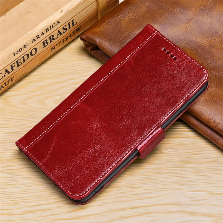 Red Роскошный чехол-книжка с бумажником для samsung Galaxy Note 10, 9, 8, s10, S9, S8 Plus, Note9, Note8, S9plus, натуральная кожа, магнитный чехол-книжка 360 - Цвет: Red