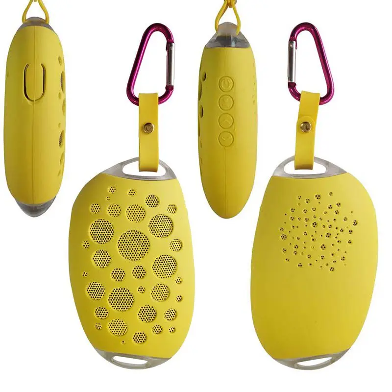 1PC Portable Mini Music Speaker for Bluetooth IPX5 Waterproof Dust-proof Silicone Outdoor Wireless Sound Box With Carabiner