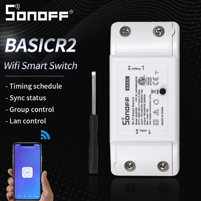 Sonoff BASICR2 Interruptor WiFi 10A - UNIT Electronics