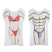 2 шт. Для женщин горошек Бикини флaг сшa yзкиe стринги купальник прикрытие футболка футболки, пижамы, одежда для сна пляжная одежда